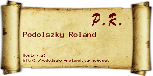 Podolszky Roland névjegykártya